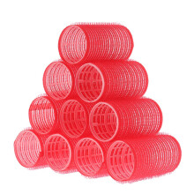 1.41" ABS Self-Holding Salon Hairdressing DIY Curling Rollers, 10 Piece Set, Red