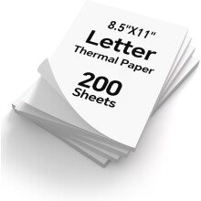 Papier thermique pour imprimante MT610, 200 feuilles, format Lettre US (8,5 x 11 pouces), compatible avec les imprimantes portables iD/H et autres