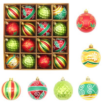 Boules de Noël décoratives en plastique électroplaqué, lot de 12 pièces