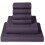 Purple 6-Piece Microfiber Bedding Set Queen 1