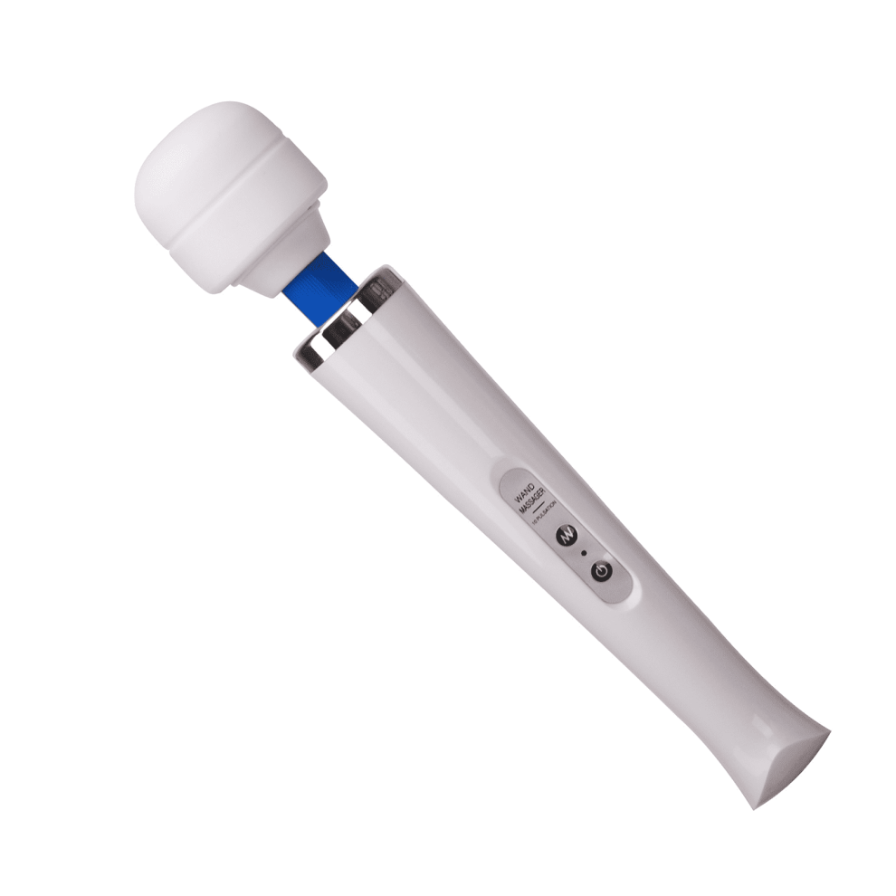 Massager Wired Powerful Handheld Electric Back Massager Wand Strong Personal Vibrations Massage for Sports Recovery with 10 Speeds Wihte
