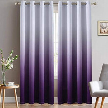 Cortinas opacas con ojales y aislamiento térmico, color morado degradado, paneles para oscurecer la habitación (52" de ancho x 96" de largo, 2