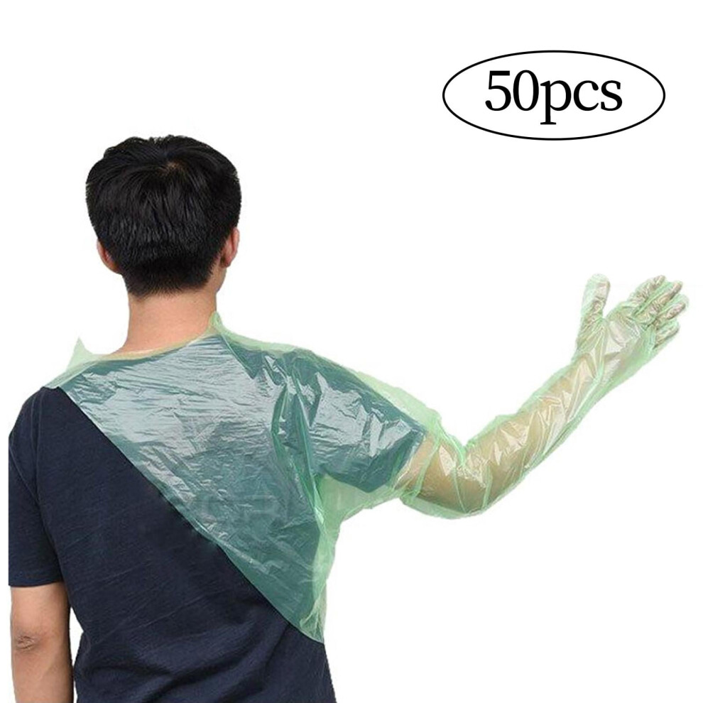 50 Pieces Disposable Long Arm Gloves Disposable Food Grade Veterinary Shoulder 9170372065448