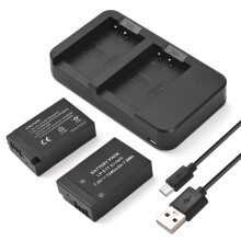LP-E17 Akku Schwarz 7,2 V 1400 mAh 2-Slot-Ladegerät