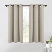 Blackout Curtains with Silver Grommets 34x60in 2 Pack