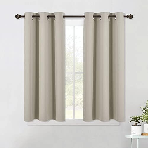 Blackout Curtains with Silver Grommets 34x60in 2 Pack