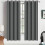 Blackout Curtains 52"W x 84"L, Dark Grey, 2 Panels 1