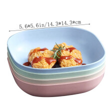Ensemble de vaisselle incassable en plastique couleur blé, 4 pièces, compatible micro-ondes, idéal pour le camping, la cuisine et les fêtes –