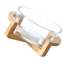 OUNONA1 Set Bol en verre ménager avec base pour servir salades, fruits et desserts