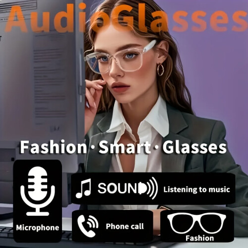 Óculos de áudio inteligentes com som Hi-Fi e microfone embutido. 2