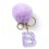 Purple Velvet Ball Keychain Set with Initial Personalization 5