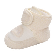 Schoenen cadeau voor meisjes, unisex, katoenen babyschoentjes met antislipzool voor pasgeborenen, jongens en meisjes, warme fleece sokjes voor de