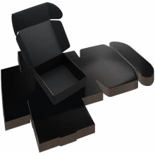 8x8x4 Schwarze Versandkartons für Kleinunternehmen, 20er-Packung, Wellpappkartons, Geschenkkartons für Versandverpackungen