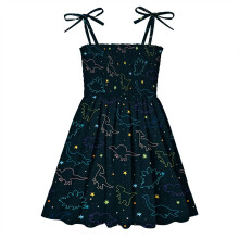 Toddler Girls Dresses, Baby Girl Summer Clothes, Kids Baby Girls Dress Beach Dresses Casual Sleeveless Princess Summer Dress, Black, 3 Years