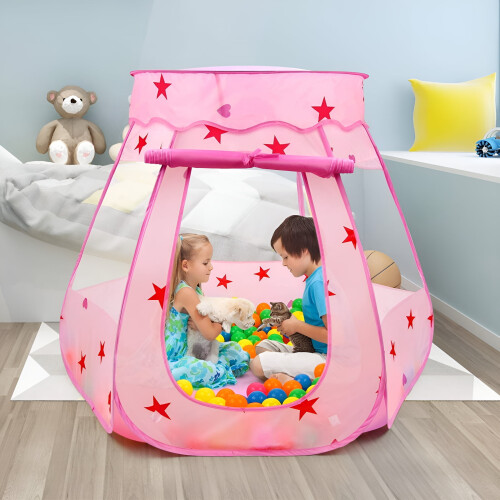 Prinsesse Slot Legetelt til Piger, 110x90x67cm 2