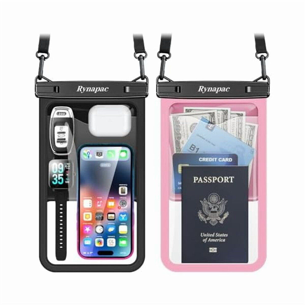 Zlcb2 Pack Waterproof Phone Pouch, Ipx8 Dry Bag With Lanyard – Compatible With Iphone 16/15/14 Pro Max, Galaxy S25/S24 Ultra 9165521560127