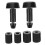 OUNONA Black Aluminum Handlebar End Caps1Set 5
