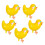 Yellow Chicken Foil Balloons (5 pcs) 1