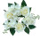 Artificial Rose Candle Ring Garland – White, 20cm 1