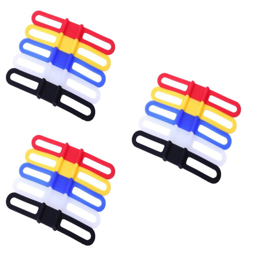 Silicone Bike Mount Straps – 15-Pack