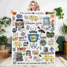Gilmore Blanket Girls Flannel Throw Blanket Ultra-Soft Fleece Throw Blanket Suitable for All Seasons Couch Bed Living Room 60x50 Inch Beige