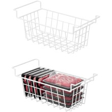 Paniers de congélation coffre, bacs de rangement robustes en fil métallique pour congélateur, 44,5 cm (17,5 po)