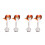 4Pièces Suspendues Argent Cartoon En Résistant 4