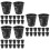 150St Zwarte Hydroponic Basket Pots Van Plastic, Mesh Cups Voor 9