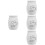 4Pcs Aluminium Ashes Urns White Durable Cremation Memorial Box 8