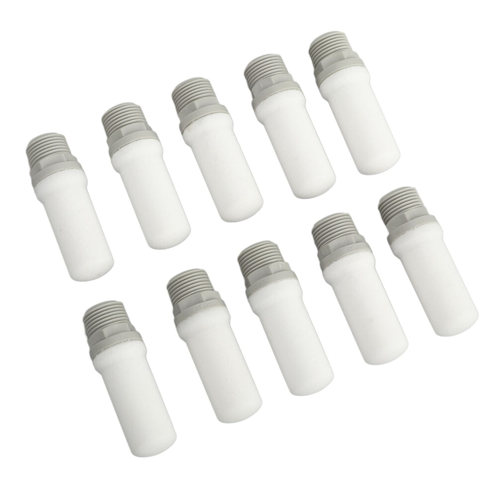 10Pcs G3/8In Pneumatic Muffler Silencer For Valves & Tools, 60Mmâ² 7891389597389