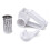 1Set Cheese Shredder Handheld Cheese Grinder White Plastic Stainless Steel Kitchen Use 3