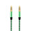 1m opletený stereo audio adaptér 3,5mm AUX samec-samec pro PC DVD reproduktor 8