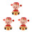 3St Creatief Geldgod Beeldje Auto Dashboard En Decor Metaal 10
