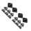 16Pièces Guide Câble En Alliage Noir Avec Clips Adhésifs Robustes 4