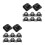 16Pièces Guide Câble En Alliage Noir Avec Clips Adhésifs Robustes 6