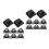 16Pièces Guide Câble En Alliage Noir Avec Clips Adhésifs Robustes 8