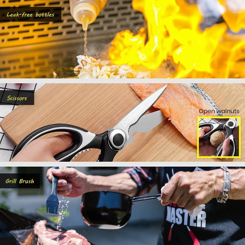 Κιτ αξεσουάρ ψησίματος 30 τεμαχίων για Blackstone & Camp Chef—μεγεθυμένες σπάτουλες, 2