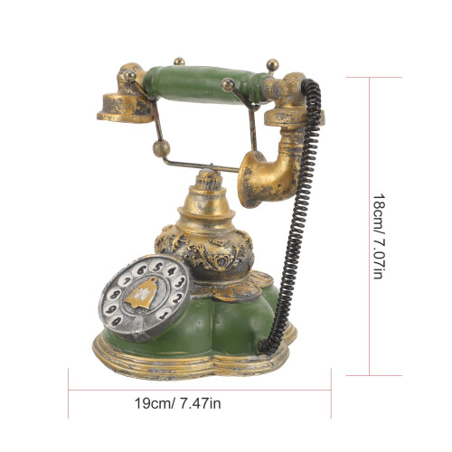 Vintage Τηλέφωνο Decor1Set Προσομοίωση Τηλεφώνου από Ρητίνη, Φτιαγμένο σε Ρετρό Στυλ, 1