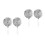 4Pcs Silver Stainless Steel Flame Tamer Simmer Ring for Kitchen Use 3