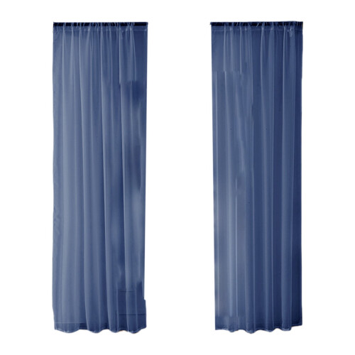 Ensemble housse de couette unie et rideaux transparents à œillets 1