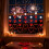 Red Heart LED Curtain Lights Suction Cup Battery Operated 4