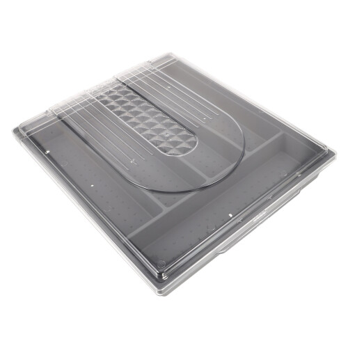 2Pcs Compact Silverware Drawer Organizer Tray Pp+pet Material 2