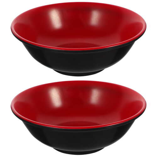 Set of 2 Black Multi-Function Noodle Bowls for Home Kitchen, Stylish and Tableware 1