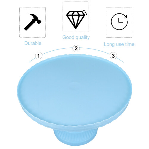 Suporte para bolo de sobremesa azul claro com pé 2