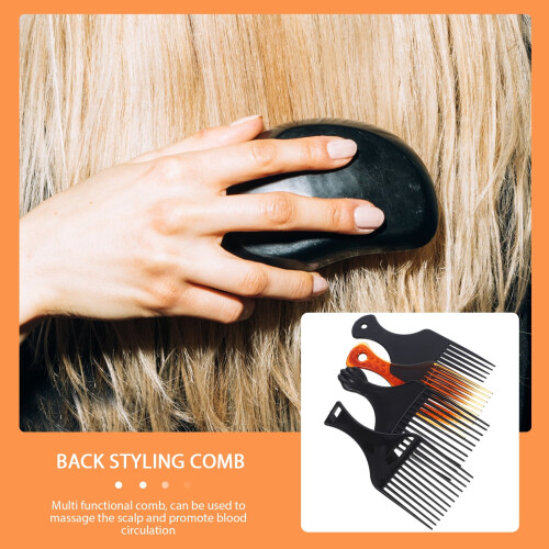 4Pcs Multi Function Wide Tooth Afro Lift Pick Comb for Convenient Hair Styling Plastic Comb 1