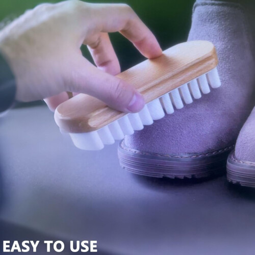 Kit de limpeza para sapatos de camurça e nobuck com escova e borracha. 1