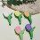 Κλιπ μαλλιών Tulip, 2 τεμάχια χαριτωμένο κράμα λουλουδιών καρχαριών κλιπ 3