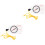 2Pcs Multifunctional Portable Compass Multi-Color Outdoor Hiking Tool 3