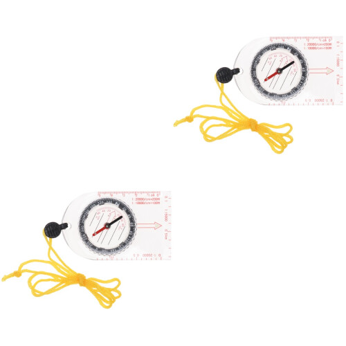 2Pcs Multifunctional Portable Compass Multi-Color Outdoor Hiking Tool 2