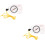 2Pcs Multifunctional Portable Compass Multi-Color Outdoor Hiking Tool 6
